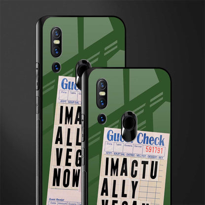 i'm vegan glass case for vivo v15 image-2