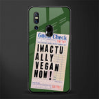 i'm vegan glass case for vivo v15 image