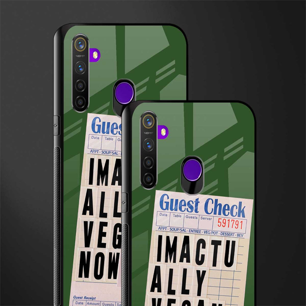 i'm vegan glass case for realme 5 pro image-2
