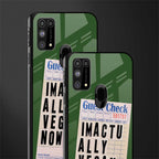 i'm vegan glass case for samsung galaxy m31 prime edition image-2