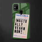 i'm vegan glass case for samsung galaxy f41 image