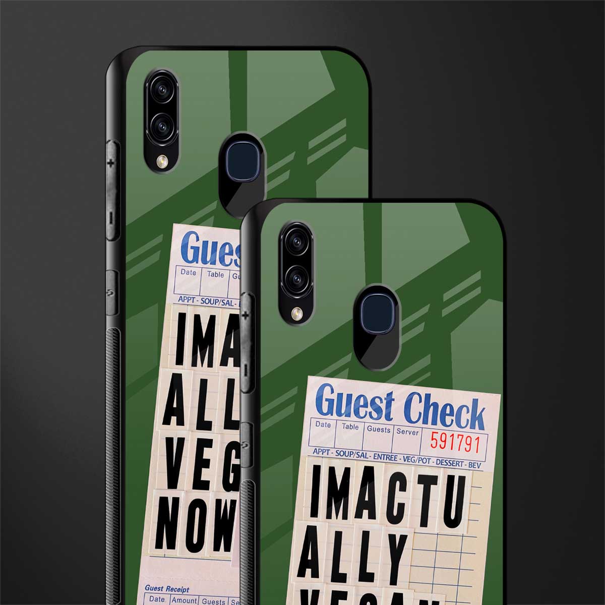 i'm vegan glass case for samsung galaxy m10s image-2