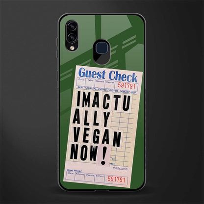 i'm vegan glass case for samsung galaxy a30 image