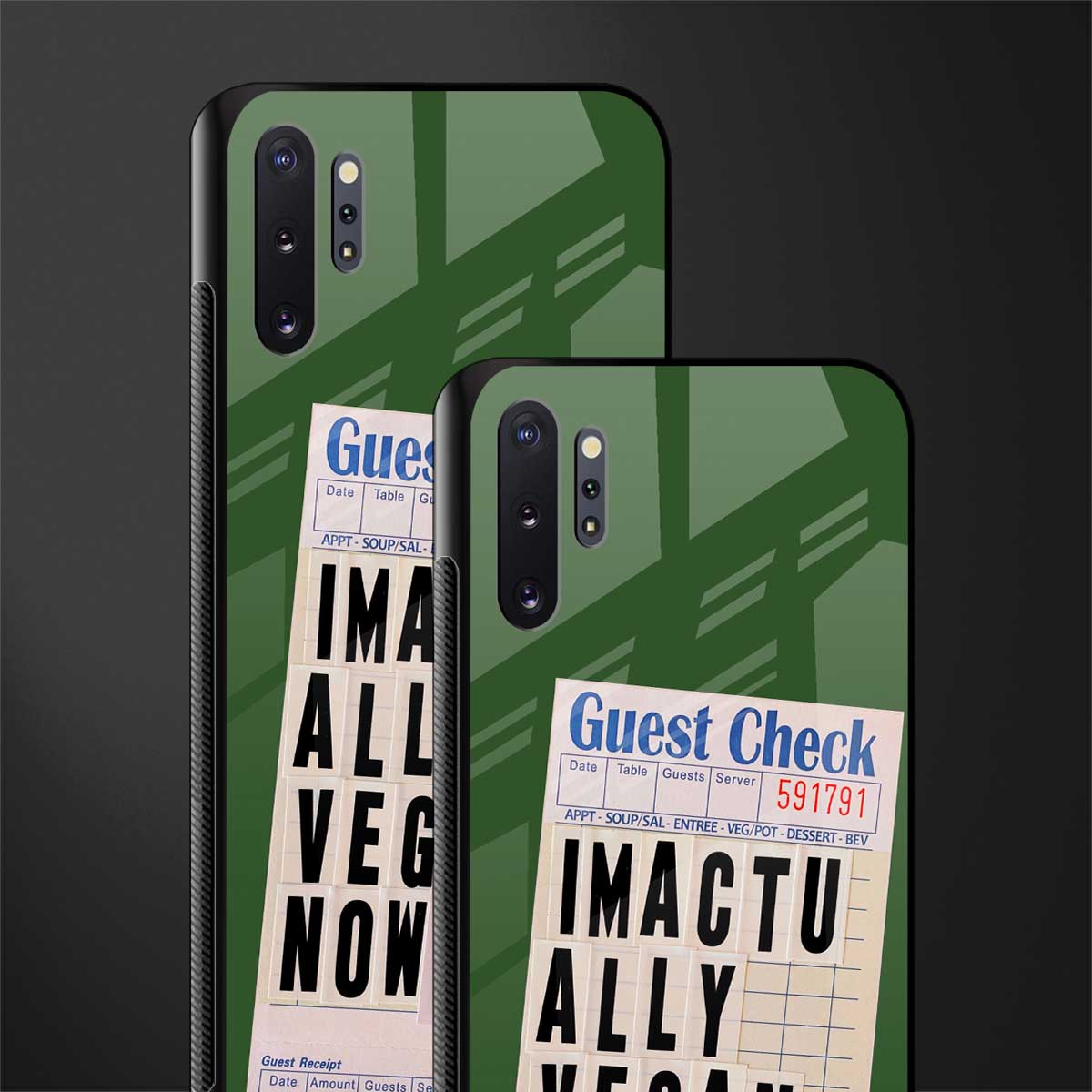 i'm vegan glass case for samsung galaxy note 10 plus image-2