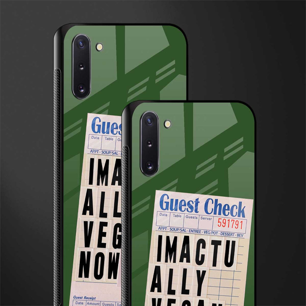 i'm vegan glass case for samsung galaxy note 10 image-2