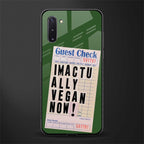 i'm vegan glass case for samsung galaxy note 10 image