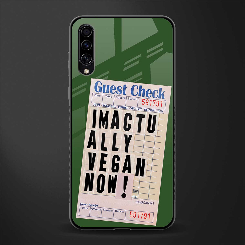 i'm vegan glass case for samsung galaxy a70 image