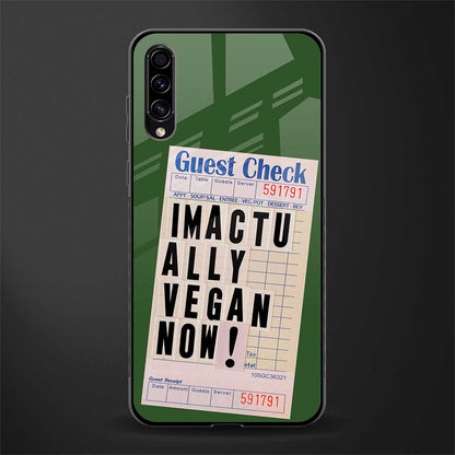 i'm vegan glass case for samsung galaxy a70 image
