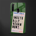 i'm vegan glass case for redmi note 8 image