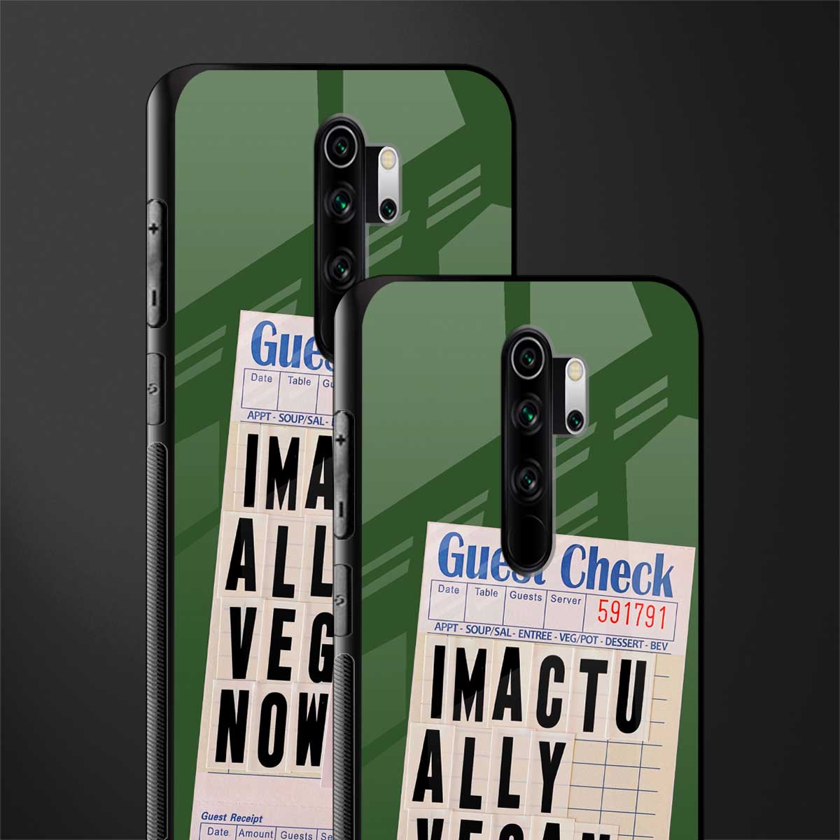 i'm vegan glass case for redmi note 8 pro image-2