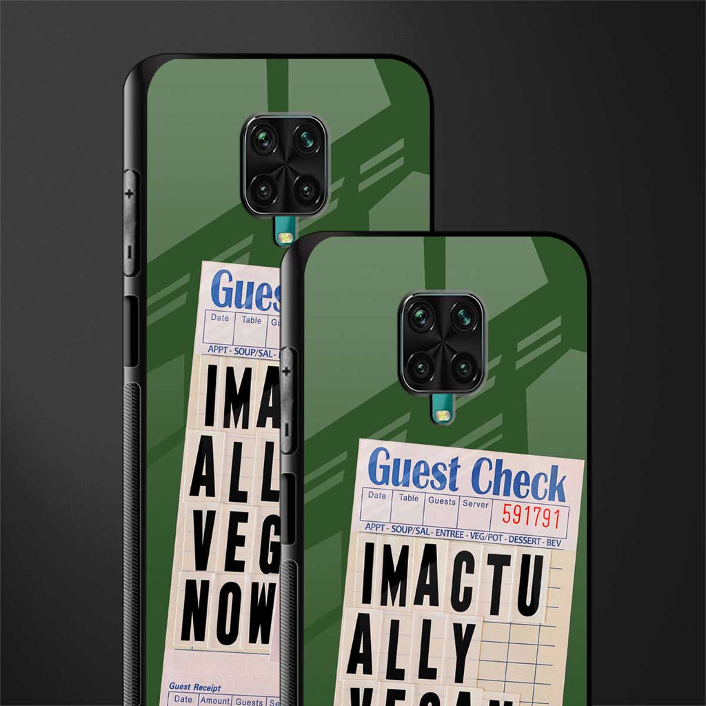 i'm vegan glass case for redmi note 9 pro image-2