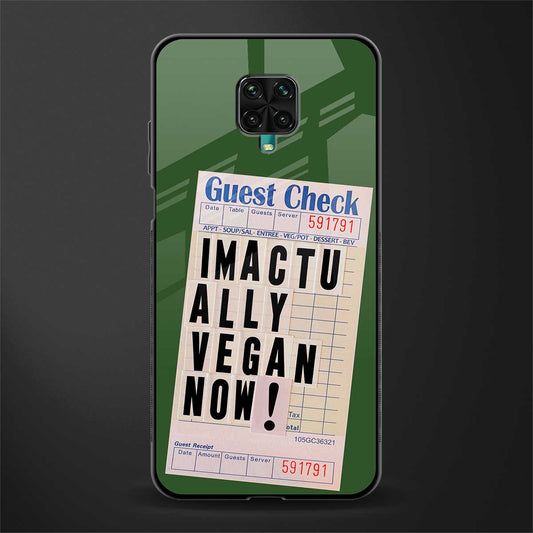 i'm vegan glass case for redmi note 9 pro image