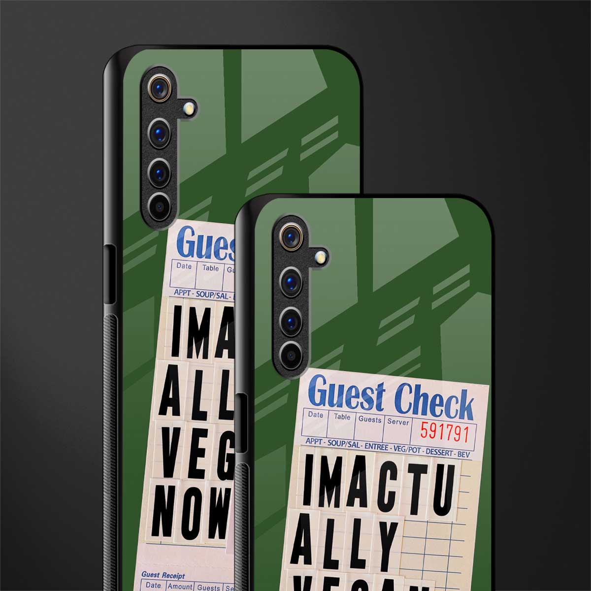 i'm vegan glass case for realme 6 pro image-2