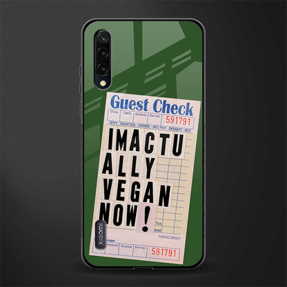 i'm vegan glass case for mi a3 redmi a3 image