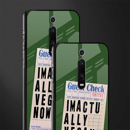 i'm vegan glass case for redmi k20 image-2
