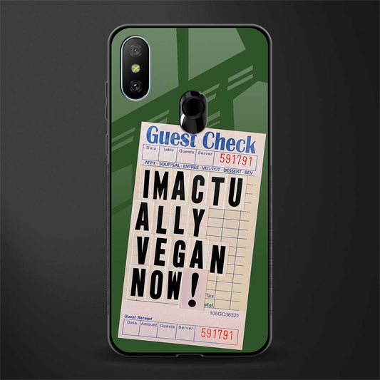 i'm vegan glass case for redmi 6 pro image