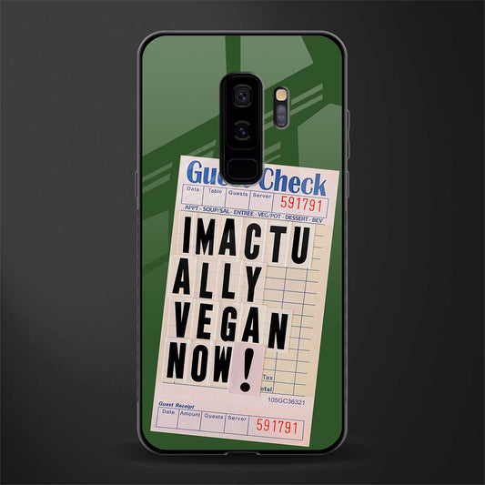i'm vegan glass case for samsung galaxy s9 plus image