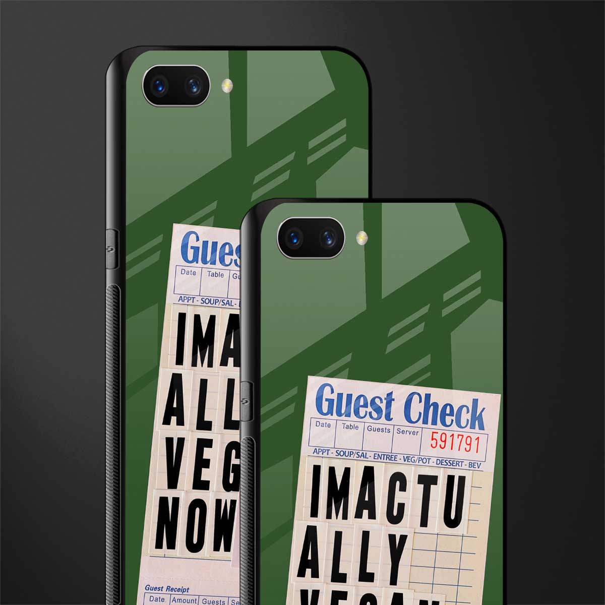 i'm vegan glass case for realme c1 image-2