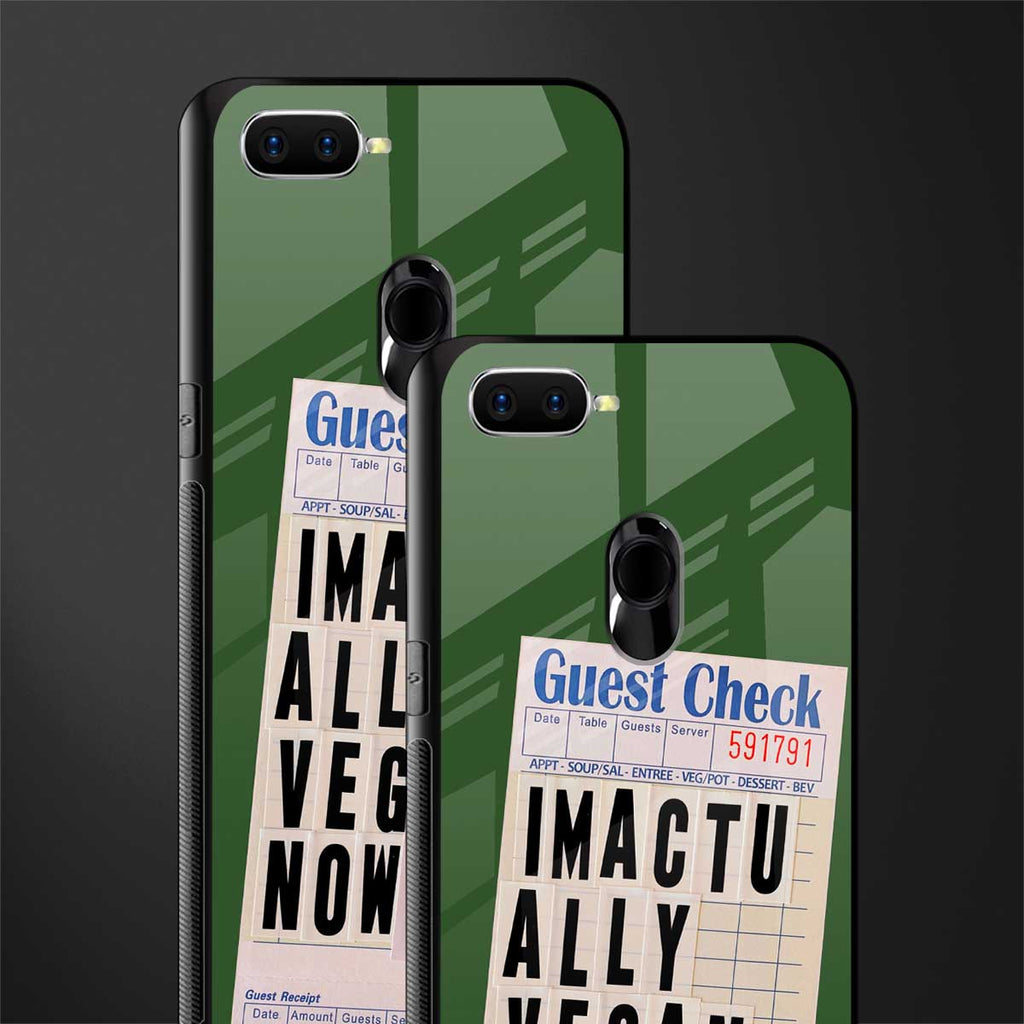 i'm vegan glass case for oppo a12 image-2