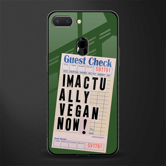 i'm vegan glass case for oppo a5 image