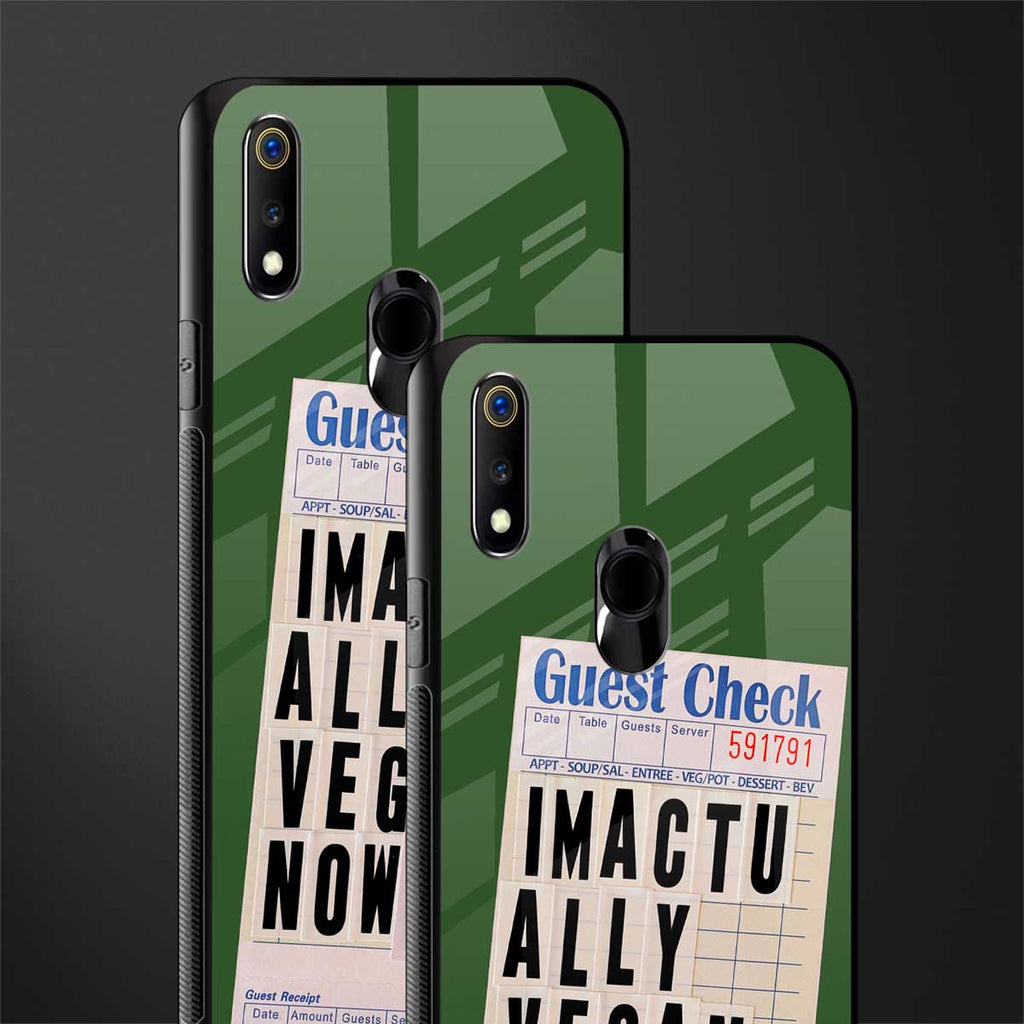 i'm vegan glass case for realme 3 pro image-2