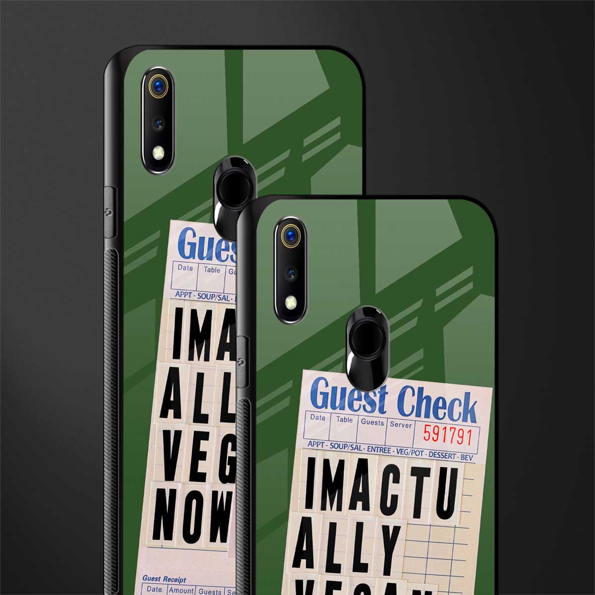 i'm vegan glass case for realme 3 pro image-2