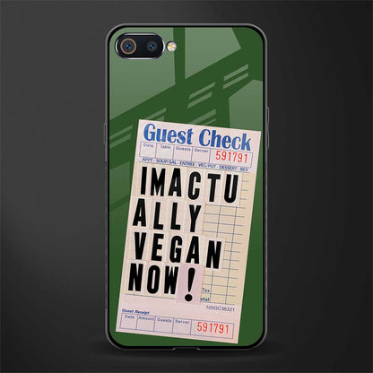 i'm vegan glass case for realme c2 image
