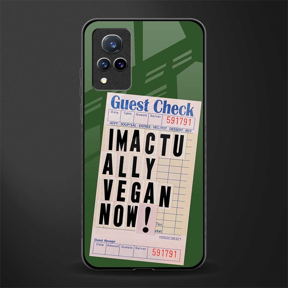 i'm vegan glass case for vivo v21 5g image