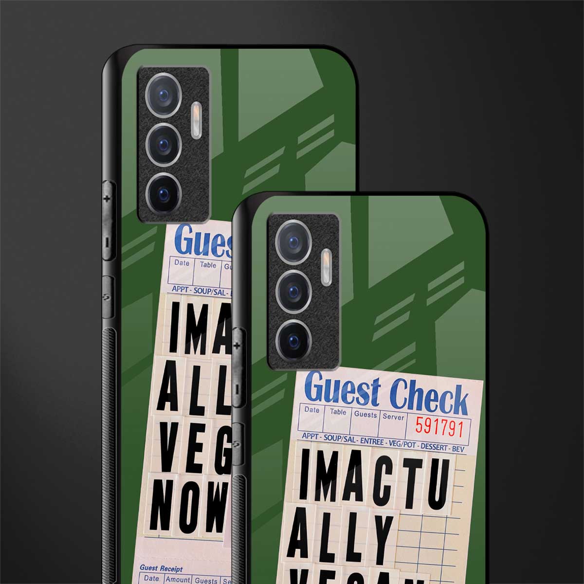 i'm vegan glass case for vivo v23e image-2