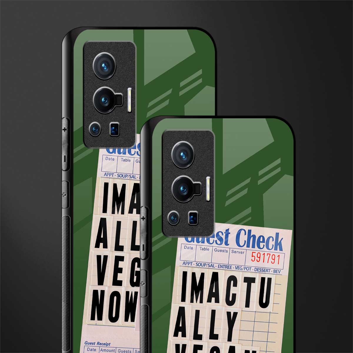 i'm vegan glass case for vivo x70 pro image-2