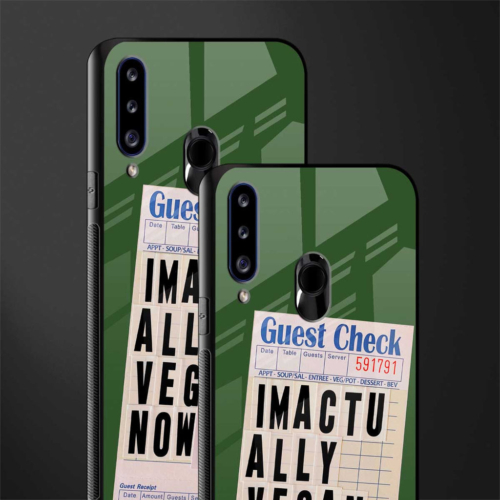 i'm vegan glass case for samsung galaxy a20s image-2