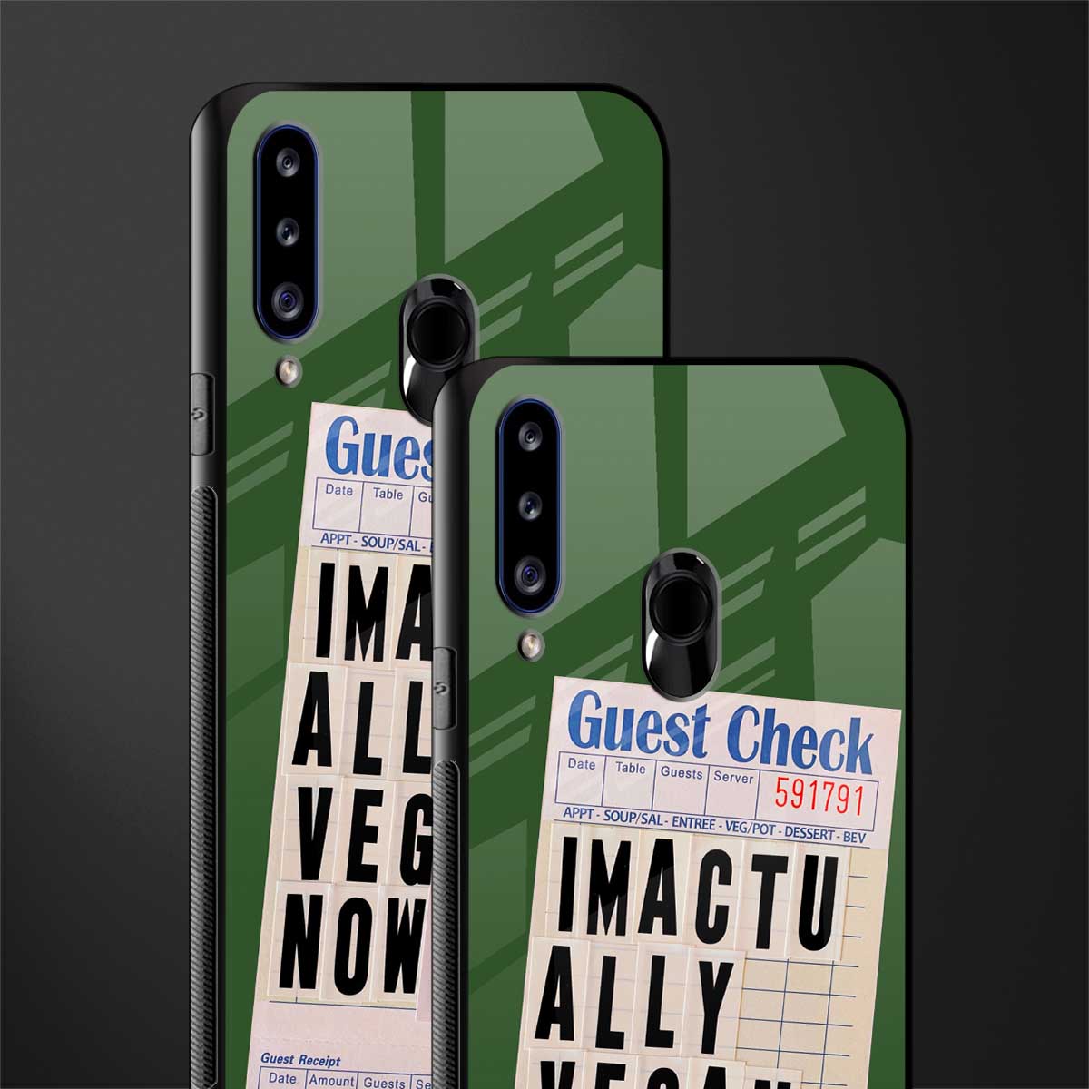 i'm vegan glass case for samsung galaxy a20s image-2