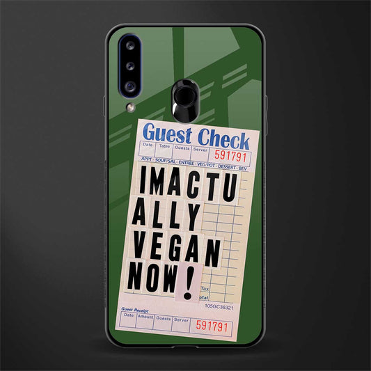 i'm vegan glass case for samsung galaxy a20s image