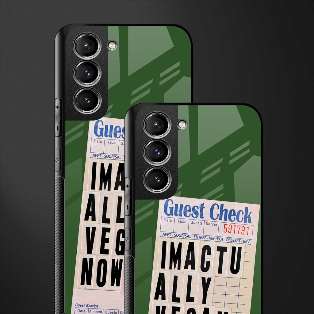 i'm vegan glass case for samsung galaxy s21 plus image-2