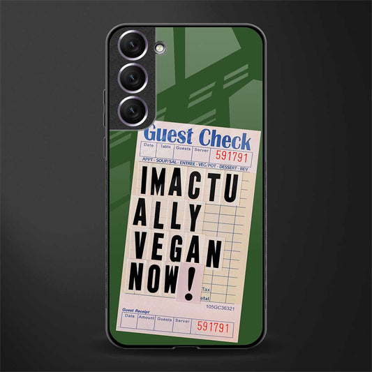 i'm vegan glass case for samsung galaxy s21 plus image