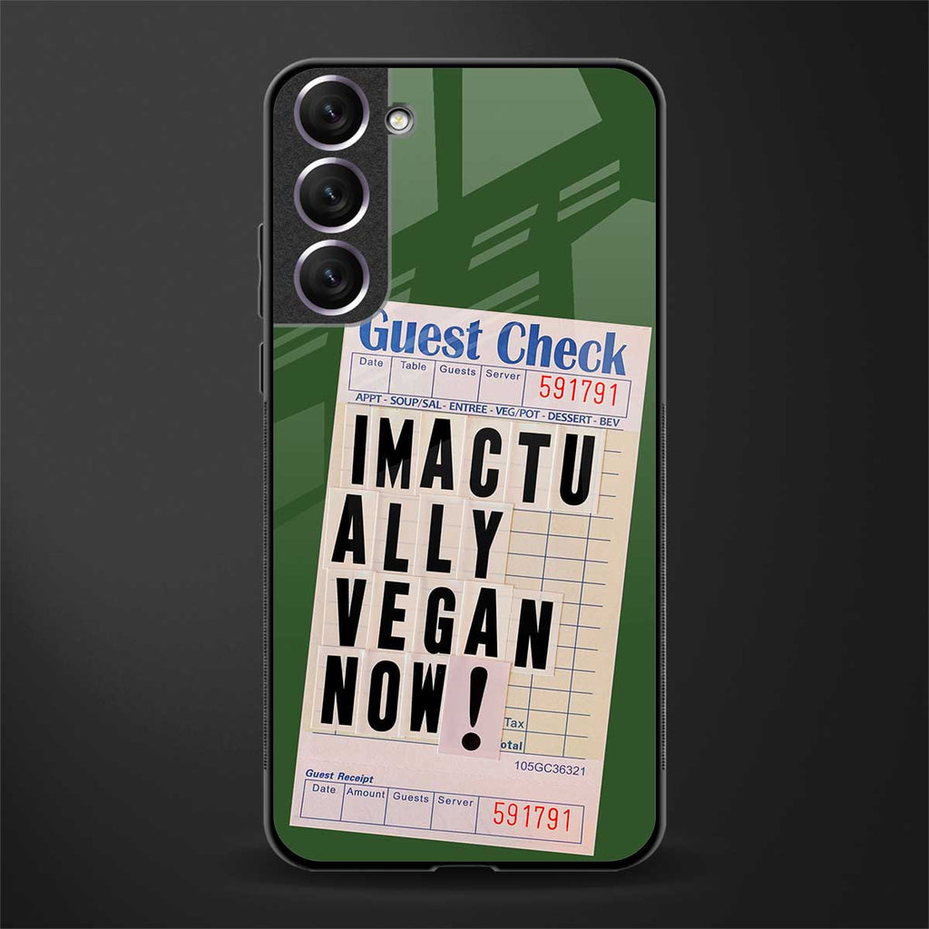 i'm vegan glass case for samsung galaxy s21 fe 5g image