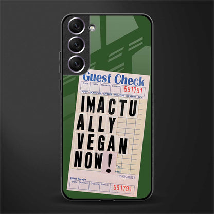 i'm vegan glass case for samsung galaxy s21 image