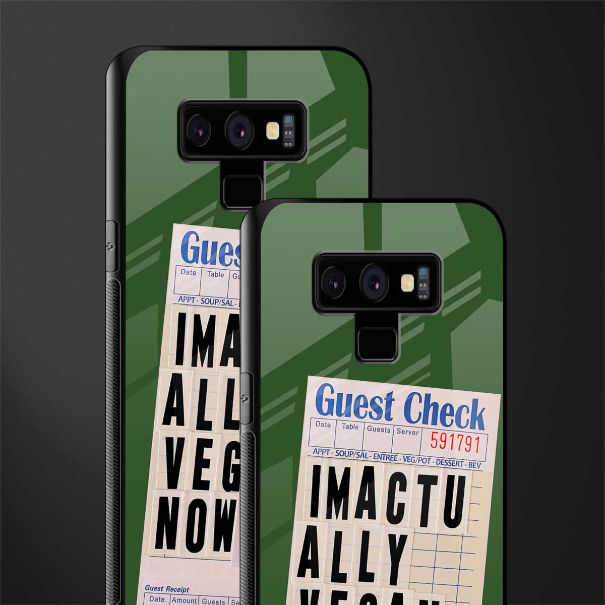 i'm vegan glass case for samsung galaxy note 9 image-2