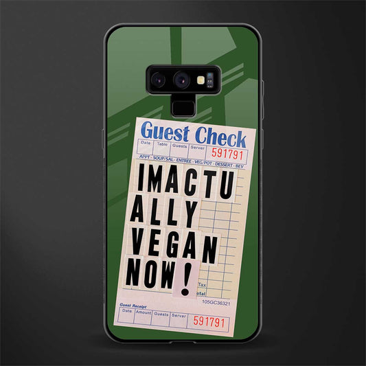 i'm vegan glass case for samsung galaxy note 9 image