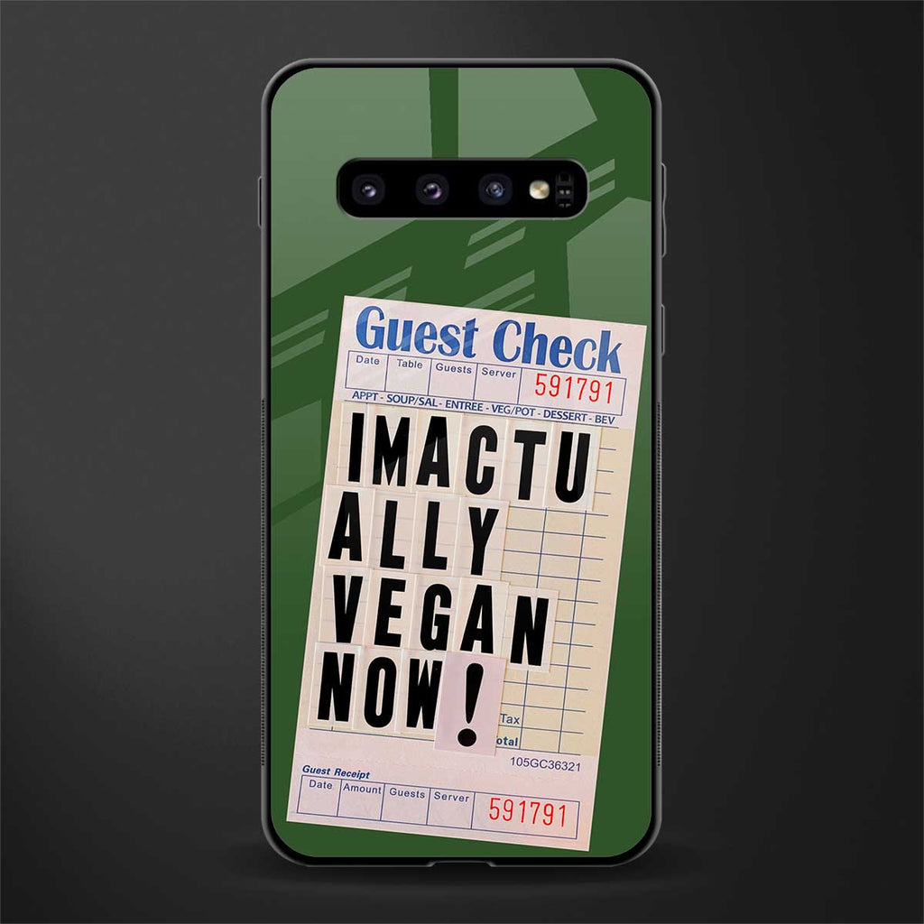 i'm vegan glass case for samsung galaxy s10 image