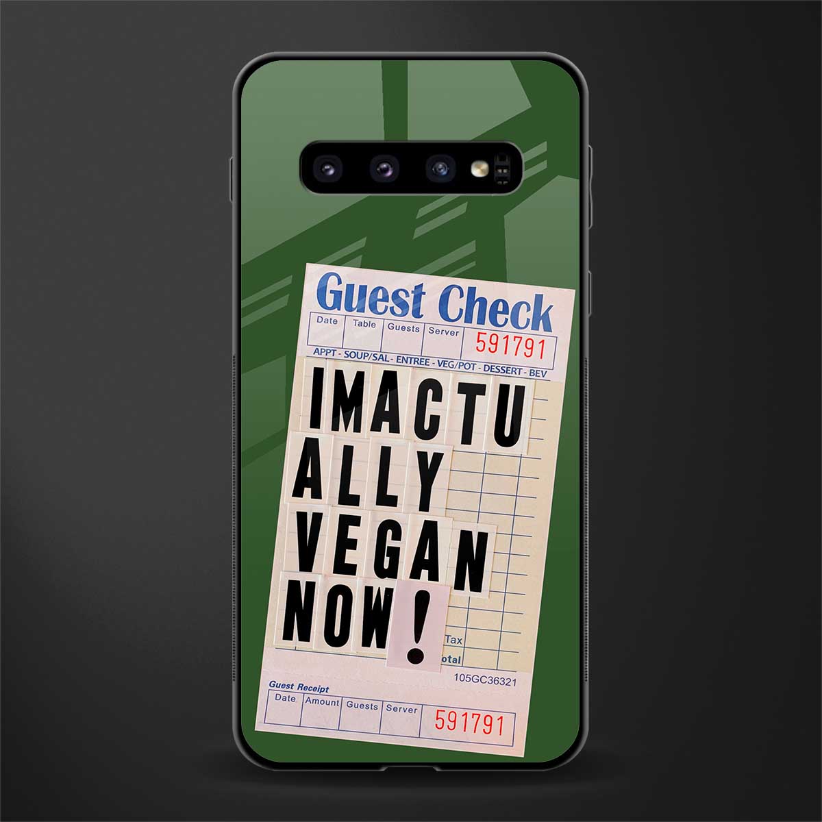 i'm vegan glass case for samsung galaxy s10 image