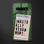 i'm vegan glass case for samsung galaxy s10 plus image