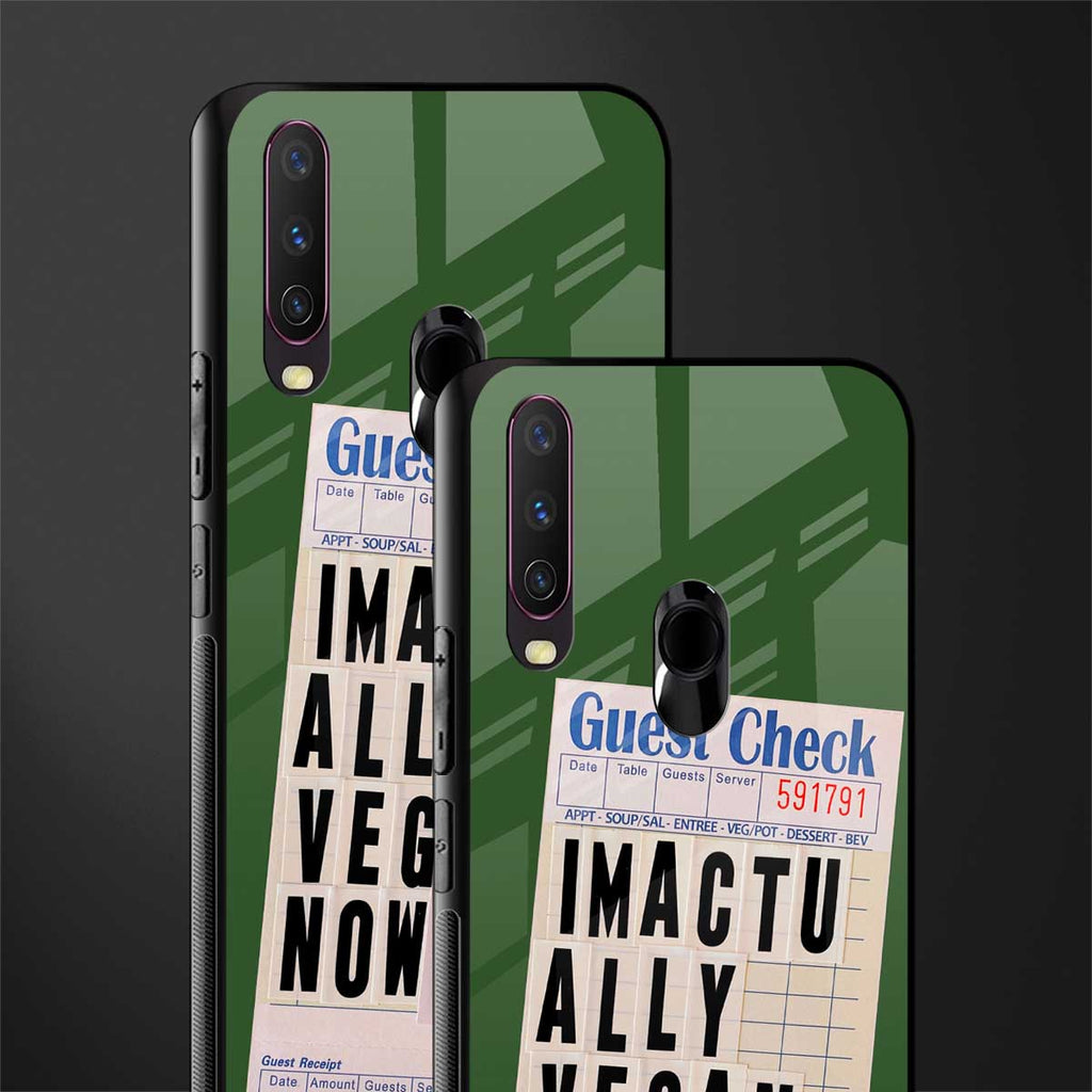 i'm vegan glass case for vivo y12 image-2
