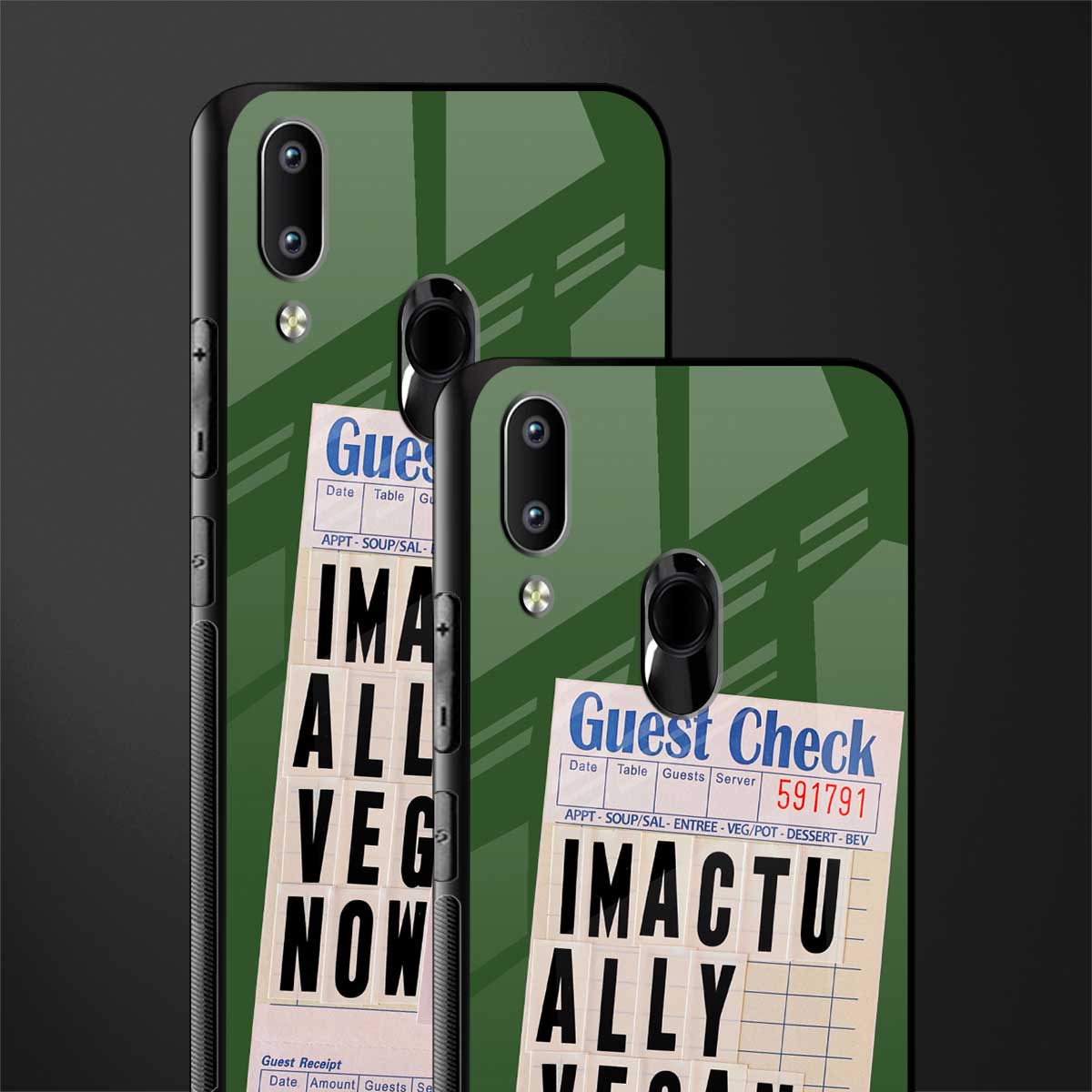 i'm vegan glass case for vivo y93 image-2