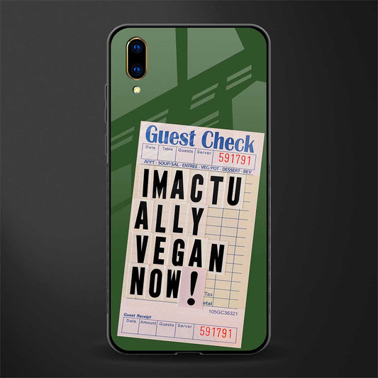 i'm vegan glass case for vivo v11 pro image