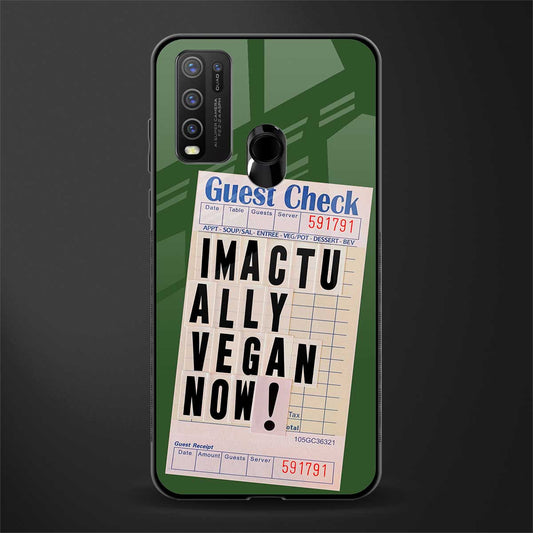 i'm vegan glass case for vivo y30 image