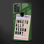 i'm vegan glass case for samsung galaxy a21s image