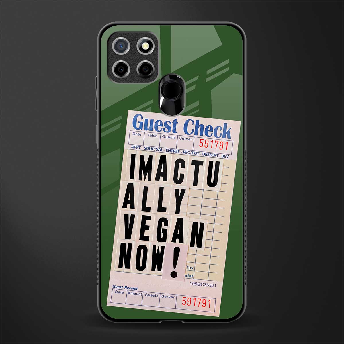 i'm vegan glass case for realme narzo 20 image