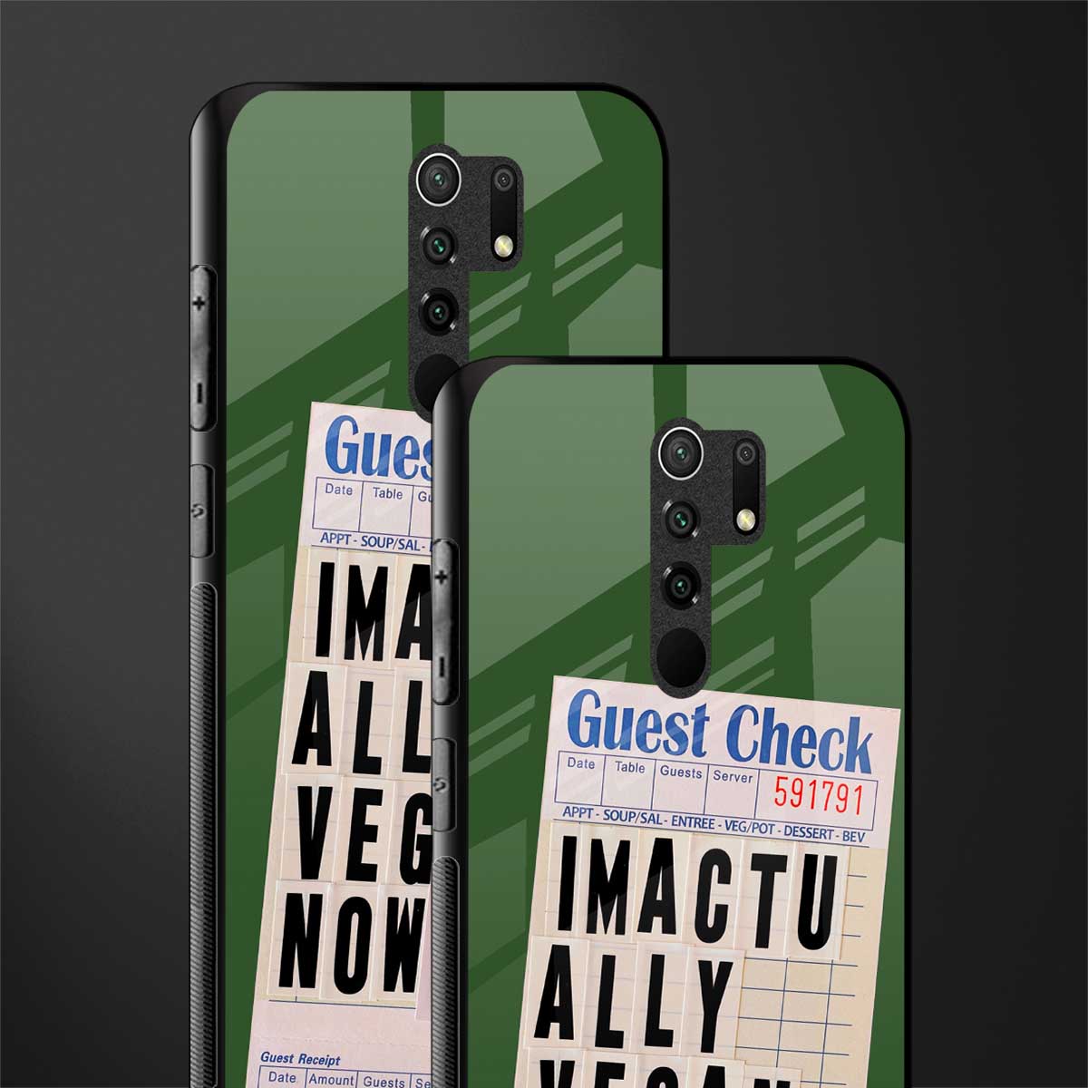 i'm vegan glass case for redmi 9 prime image-2