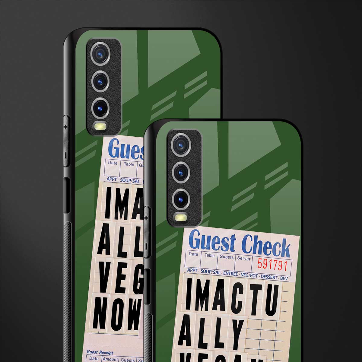 i'm vegan glass case for vivo y12g image-2